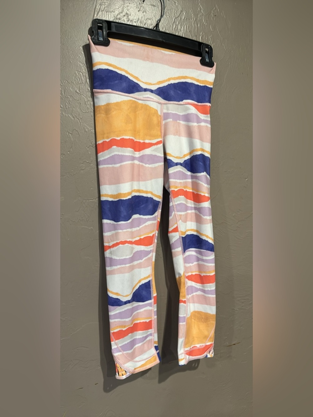lululemon athletica Wave-Print Leggings in Navy, Coral & Mustard